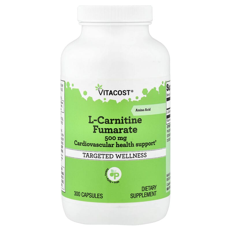 L-Carnitine Fumarate, 500 mg, 300 Capsules