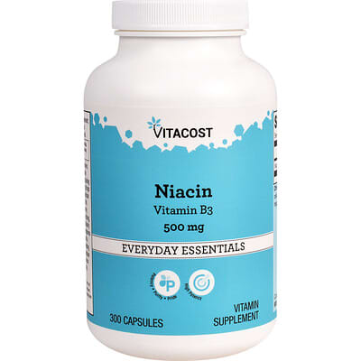 Vitacost, Niacin, 500 mg, 300 Capsules