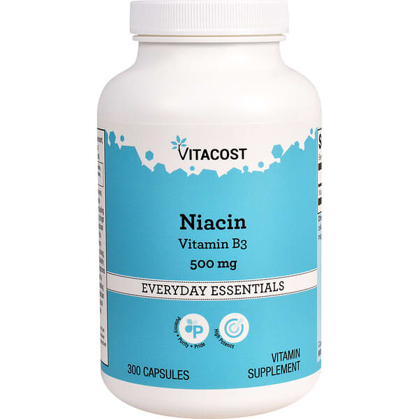 Vitacost, Niacin, 500 mg, 300 Capsules — product photo 1