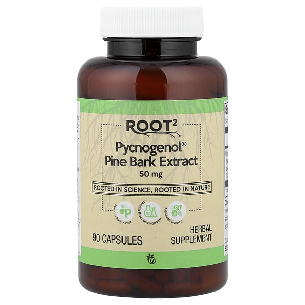 Vitacost, Root2, Pycnogenol® Pine Bark Extract, 50 mg, 90 Capsules — product photo 1