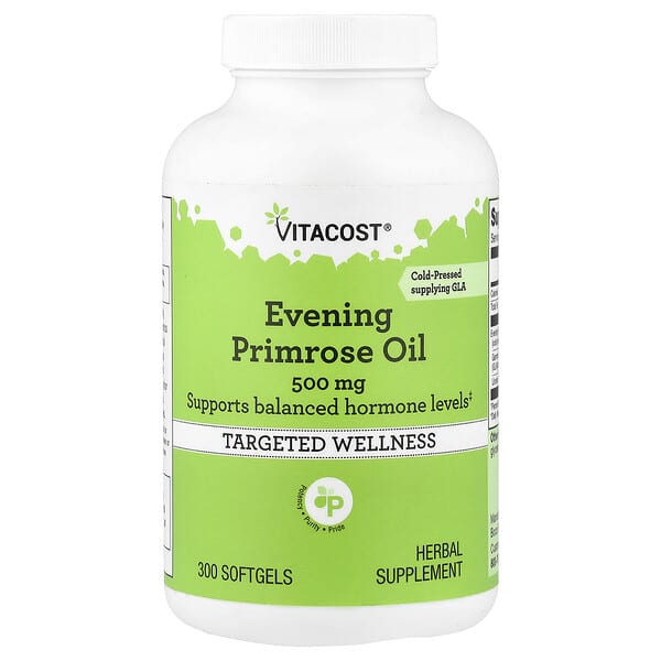 Vitacost, Evening Primrose Oil, 500 mg, 300 Softgels