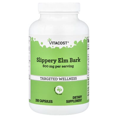 Vitacost, Slippery Elm Bark, 200 Capsules