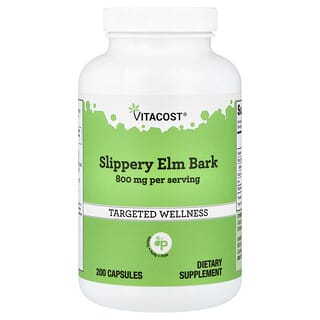 Vitacost, Slippery Elm Bark, 800 mg per serving, 200 Capsules