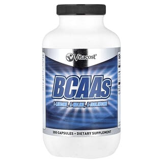 Vitacost, BCAAs L-Leucine, L-Valine, L-Isoleucine, 2400 mg per serving, 300 Capsules