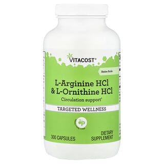 Vitacost, L-Arginine HCl & L-Ornithine HCl, 300 Capsules