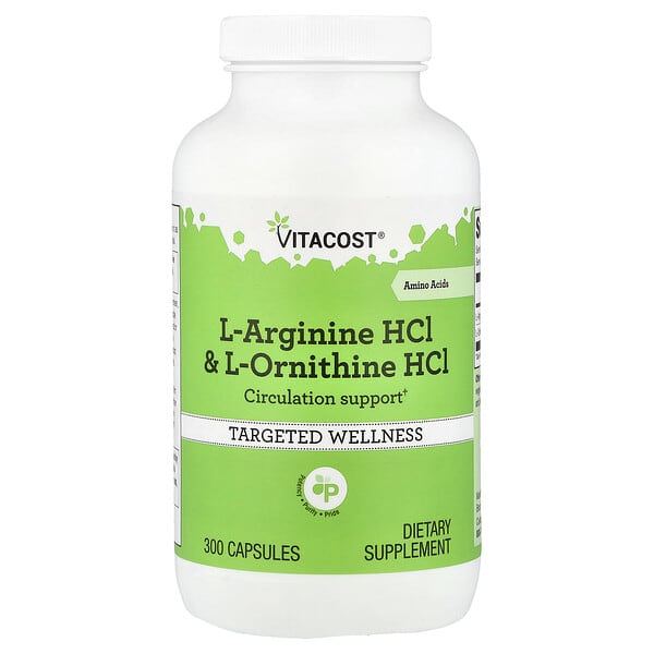 Vitacost, L-Arginine HCl & L-Ornithine HCl, 300 Capsules — product photo 1