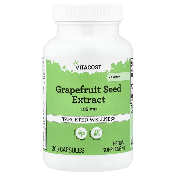 Vitacost, Grapefruit Seed Extract, 125 mg, 300 Capsules — product photo 1