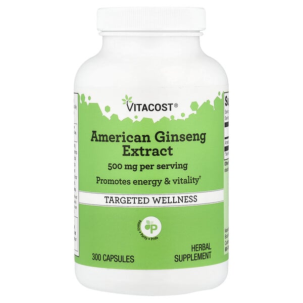 Vitacost, American Ginseng Extract, 300 Capsules (250 mg per Capsule) — product photo 1
