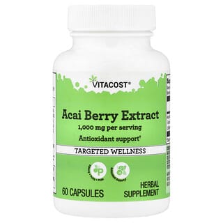 Vitacost, Acai Berry Extract, Açaí-Beeren-Extrakt, 60 Kapseln (500 mg pro Kapsel)