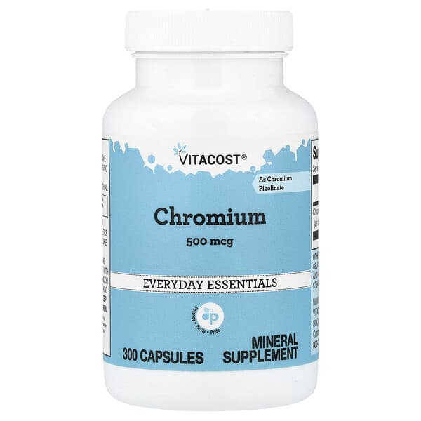 Vitacost, Chromium, 500 mcg, 300 Capsules