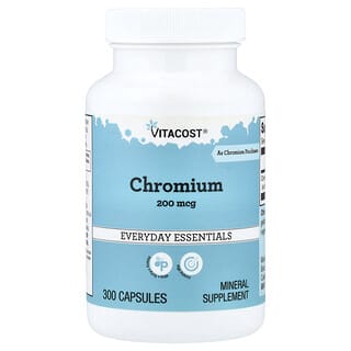 Vitacost, Chromium, 200 mcg, 300 Capsules