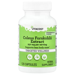 Vitacost, Coleus Forskohlii Extract, 250 mg , 120 Capsules (125 mg per Capsule)