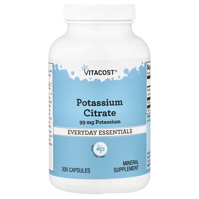 Vitacost, Potassium Citrate, 99 mg, 300 Capsules