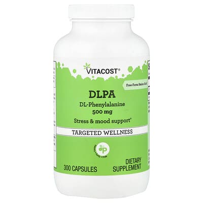Vitacost, DLPA, 500 mg, 300 Capsules