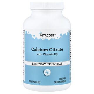 Vitacost, Calcium Citrate with Vitamin D3, 240 Tablets