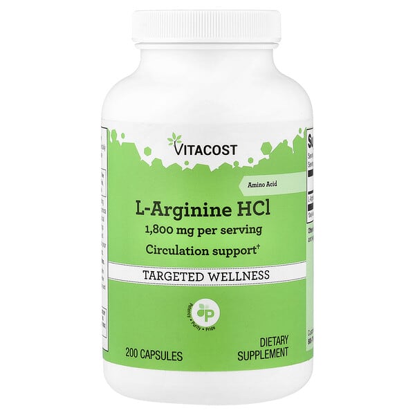 Vitacost, L-Arginine HCl, 200 Capsules (900 mg per Capsule) — product photo 1