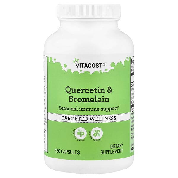 Vitacost, Quercetin & Bromelain, 250 Capsules — product photo 1