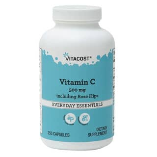 Vitacost, Vitamin C 500 mg Including Rose Hips, 250 Capsules