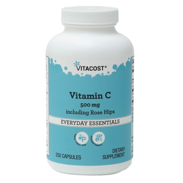 Vitacost, 비타민C, 로즈힙 포함, 캡슐 250정