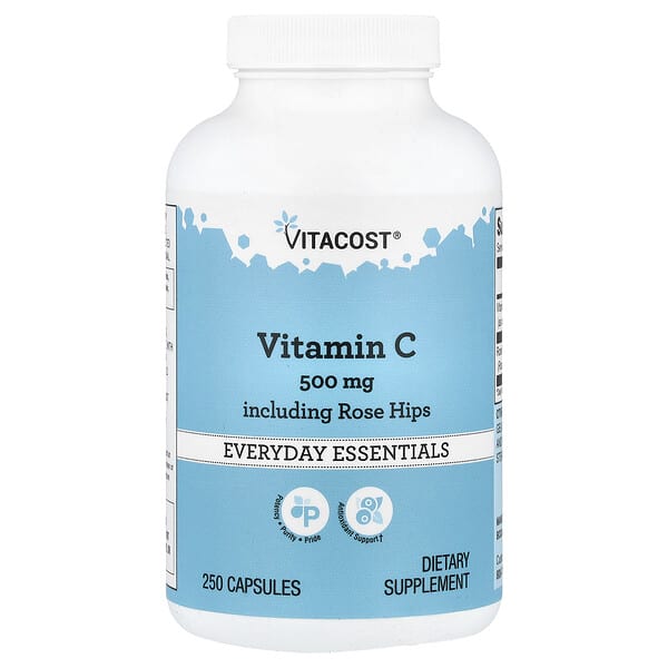 Vitacost, 含玫瑰果的維生素 C，250 粒膠囊
