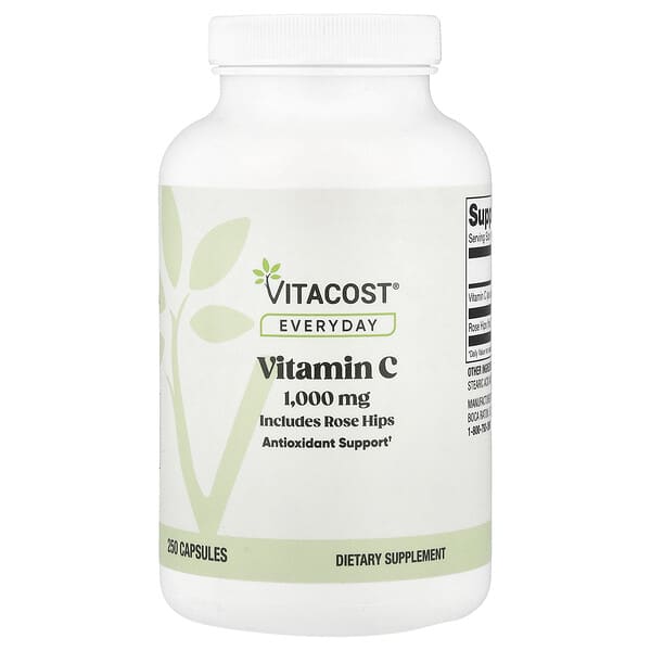 Vitacost, Everyday, Vitamin C, 1,000 mg, 250 Capsules — product photo 1