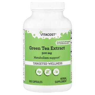 Vitacost, Green Tea Extract - Standardized, 500 mg, 300 Capsules