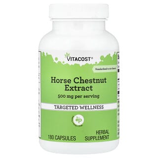 Vitacost, Horse Chestnut - Standardized, 500 mg per serving, 180 Capsules