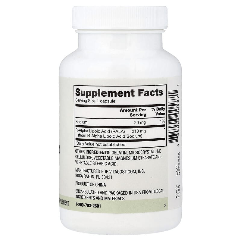 vitacost alpha lipoic acid & acetyl l carnitine hcl Source Naturals L-Carnitine and Alpha-Lipoic Tablets 650mg, 120 ct Vitacost R-Alpha Lipoic Acid Stabilized