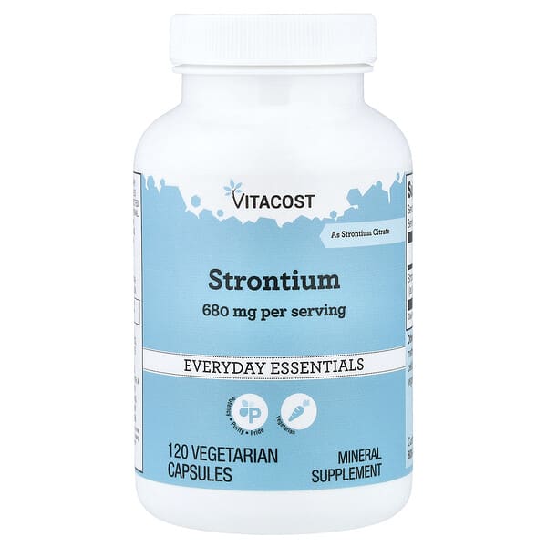Vitacost, Everyday Essentials, Strontium, 120 Vegetarian Capsules (340 mg per Capsule) — product photo 1