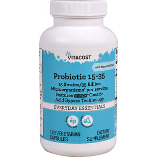 Vitacost, Probiotic 15-35 15 Strains - 35 billion CFU† per serving, 120 Vegetarian Capsules