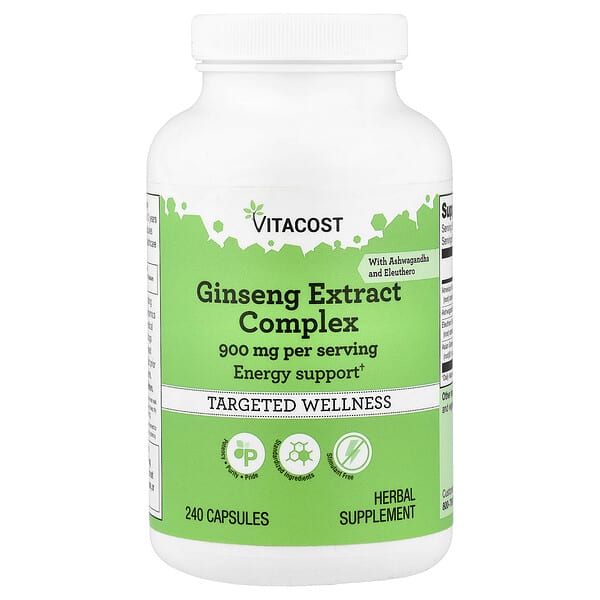 Vitacost, Complejo de extracto de ginseng, 240 cápsulas