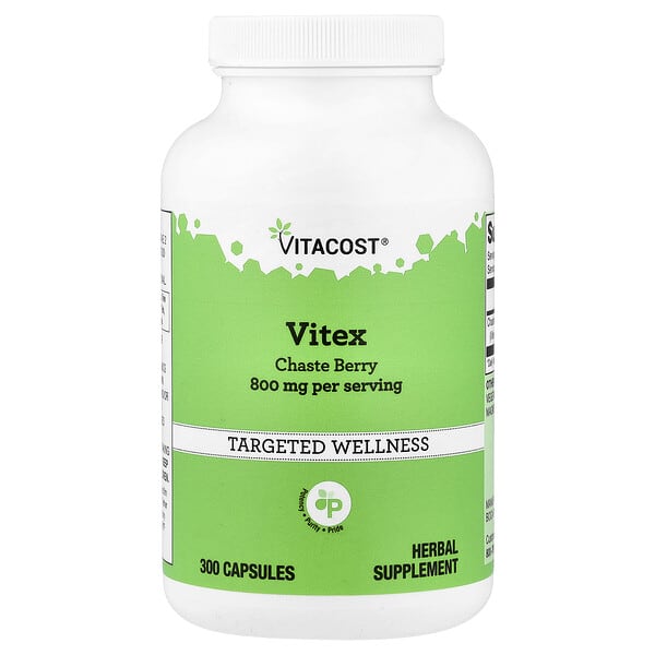 Vitacost, Vitex, 300 Capsules (400 mg per Capsule) — product photo 1