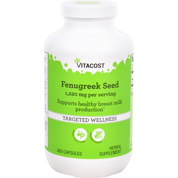 Vitacost, Fenugreek Seed, 360 Capsules (610 mg per Capsule) — product photo 1