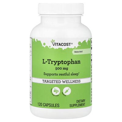 Vitacost, L-Tryptophan, 500 mg, 120 Capsules