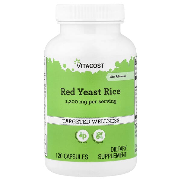 Vitacost, Red Yeast Rice With Policosanol, 120 Capsules — product photo 1