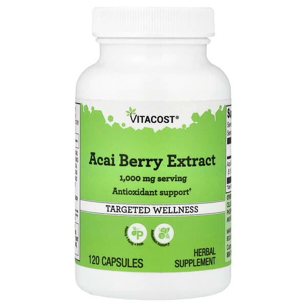 Vitacost, Acai Berry Extract, 120 Capsules (500 mg per Capsule) — product photo 1