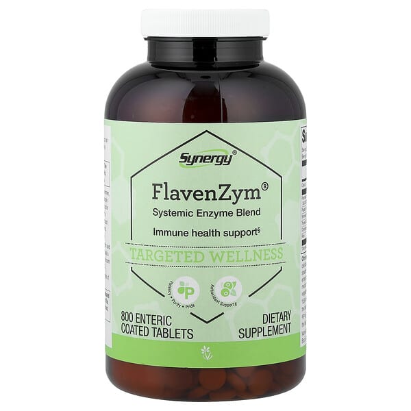 Vitacost, Synergy®, FlavenZym®, 800 Enteric Coated Tablets — product photo 1