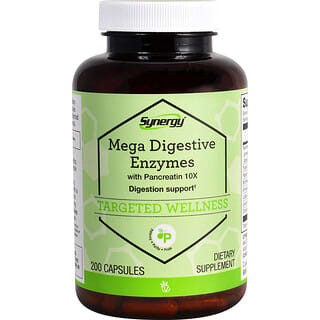 Vitacost, Synergy®, Mega Digestive Enzymes With Pancreatin 10X, 200 Capsules