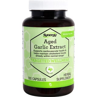 Vitacost, Synergy ®, Aged Garlic Extract With Red Yeast Rice, gereifter Knoblauchextrakt mit Rotschimmelreis, 180 Kapseln