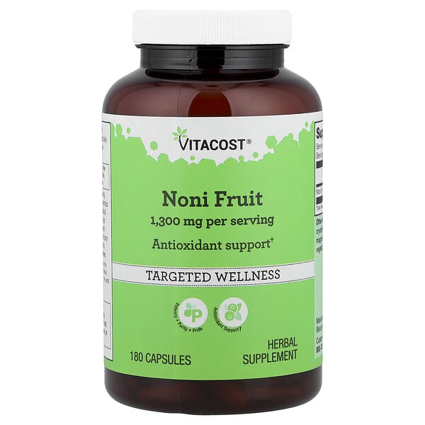 Vitacost, 노니 열매, 캡슐 180정(캡슐 1정당 650mg)