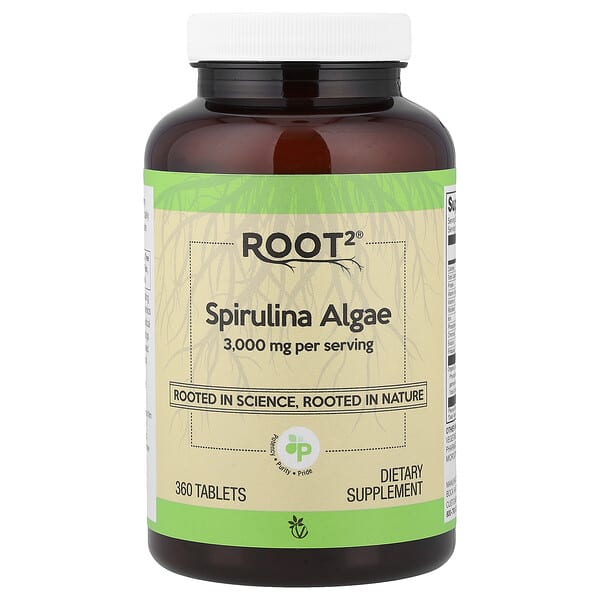 Vitacost, Spirulina-alger, 360 tabletter