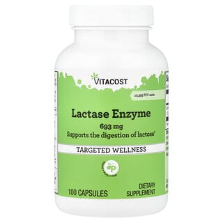Vitacost, Enzima Lactase, 693 mg, 100 Cápsulas