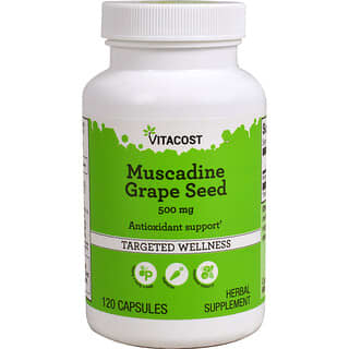 Vitacost, Muscadine Grape Seed, 500 mg, 120 Capsules