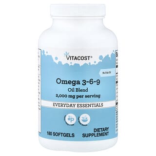 Vitacost, Omega 3-6-9 Oil Blend, 180 Softgels (1,000 mg per Softgel)
