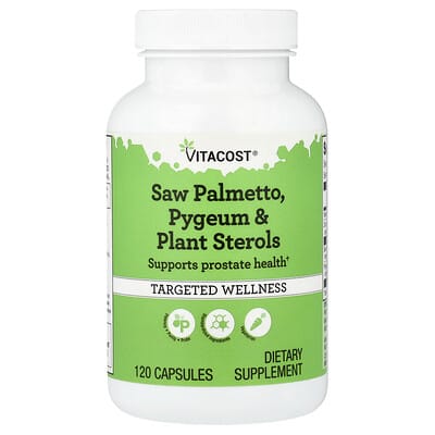 Vitacost, Saw Palmetto, Pygeum & Plant Sterols, 120 Capsules