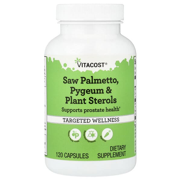 Vitacost, Saw Palmetto, Pygeum & Plant Sterols, 120 Capsules