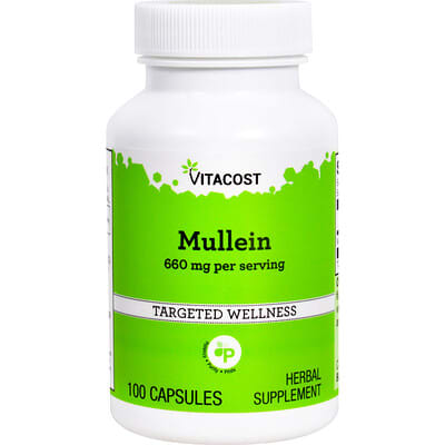 Vitacost, Mullein, 100 Capsules (330 mg per Capsule)