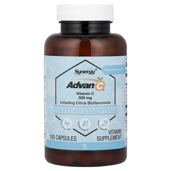 Vitacost, Synergy®, Advan-C® Including Citrus Bioflavonoids, 100 Capsules — product photo 1