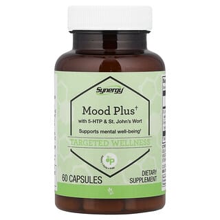 Vitacost, Synergy®, Mood Plus com 5-HTP e Erva-de-São-João, 60 Cápsulas