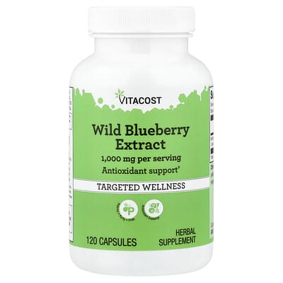 Vitacost, Wild Blueberry Extract, 120 Capsules (500 mg per Capsule)